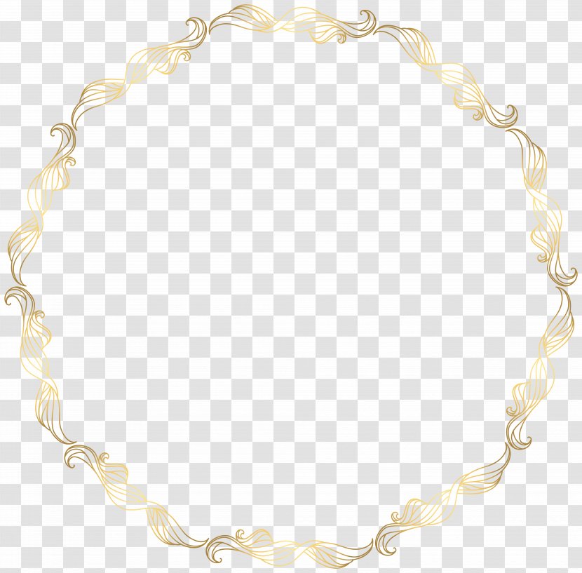 Gold Necklace Clip Art - Sticker - Round Transparent PNG