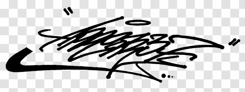 Graffiti Calligraphy Drawing Street Artist - Black And White Transparent PNG