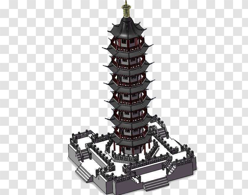 Leifeng Pagoda - Mechanical Model Transparent PNG