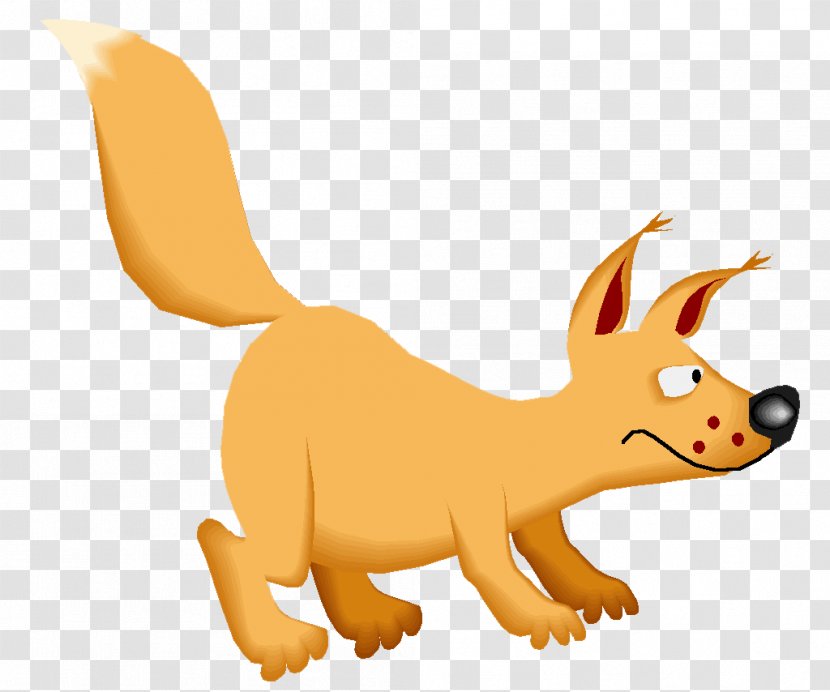 Red Fox Whiskers Dog Squirrel Clip Art - Orange Transparent PNG