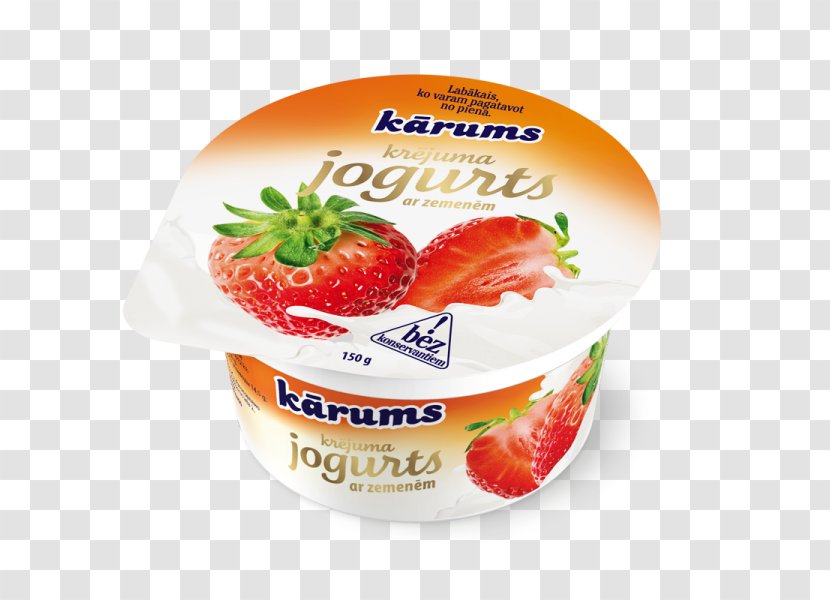 Strawberry Yoghurt Food Cream Crème Fraîche - Diet - Yogurt Transparent PNG