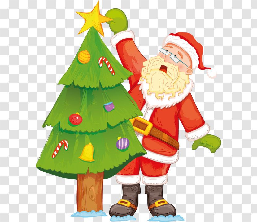 Christmas Tree Santa Claus Royalty-free Transparent PNG