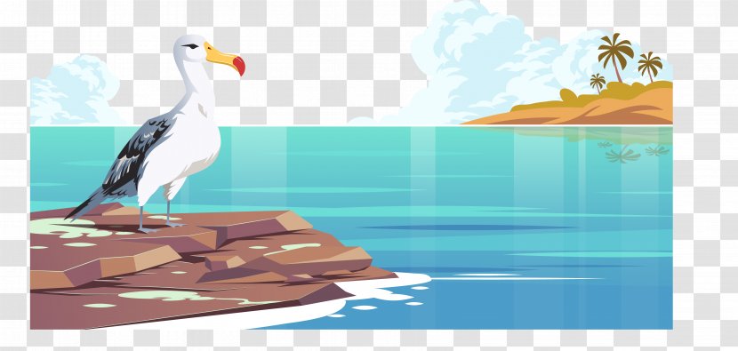 Bird Crane Illustration - Water - The White By River Transparent PNG