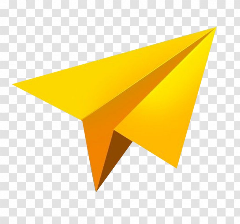 Airplane Paper Plane Child - Yellow Transparent PNG