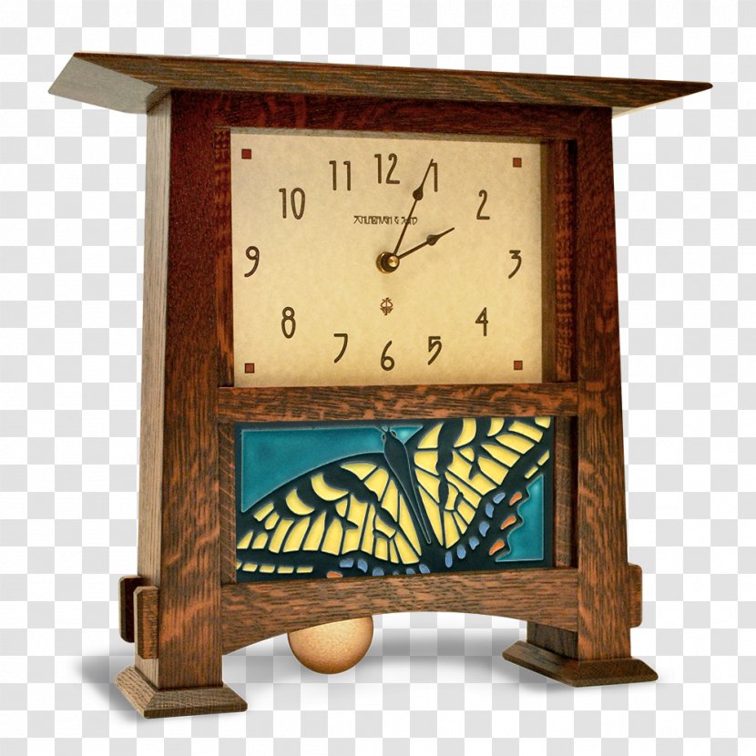 Mission Style Furniture Arts And Crafts Movement Handicraft - Mantel Clock Transparent PNG