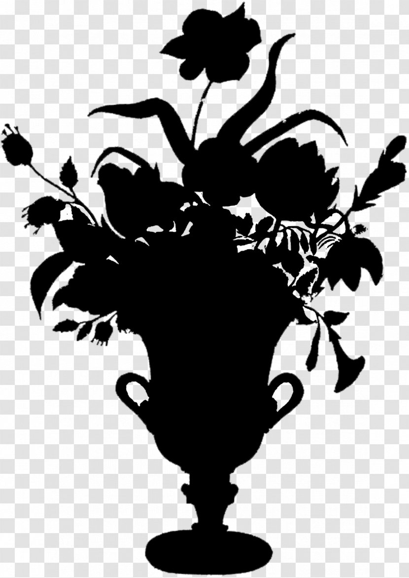 Black And White Flower - Tree - Herbaceous Plant Blackandwhite Transparent PNG