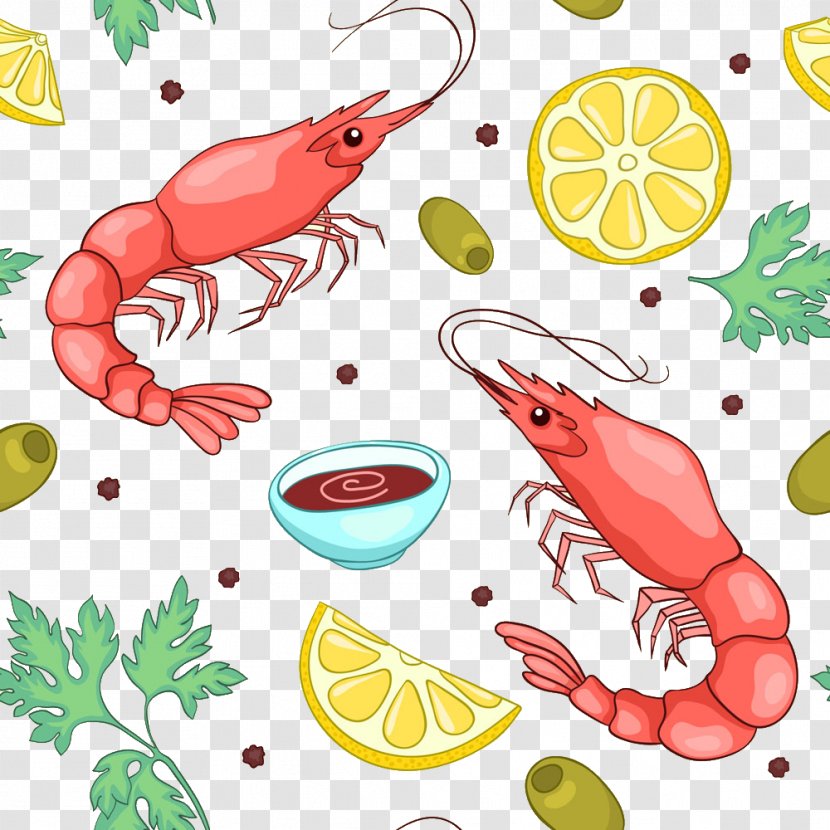 Caridea Shrimp Cartoon - Food - Delicious Transparent PNG
