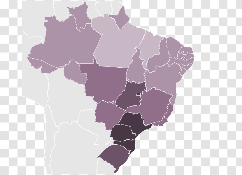 Blank Map Regions Of Brazil Road Transparent PNG