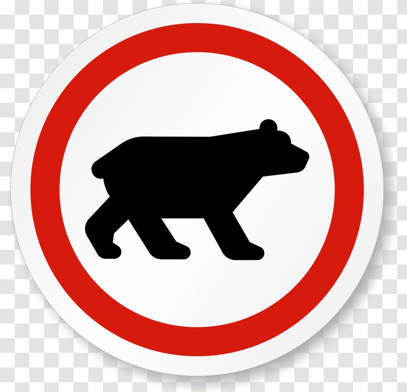 Brown Bear Traffic Sign Polar - Snout - No Buckle Diagram Transparent PNG