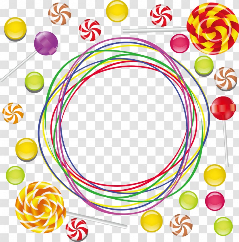 Lollipop Candy Illustration - Point - Vector Colored Ring Transparent PNG