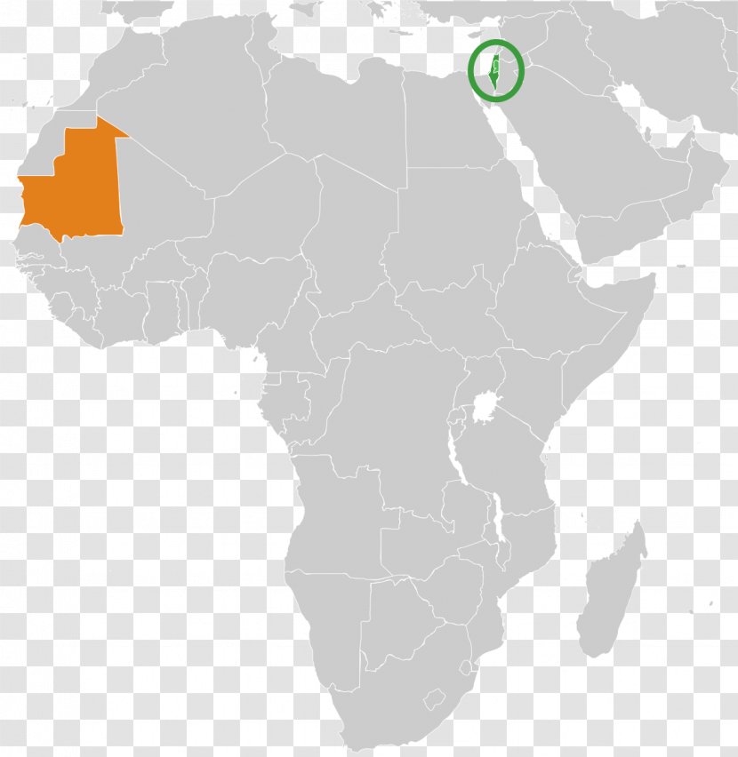 Blank Map Rwanda World Country - Mauritania Transparent PNG