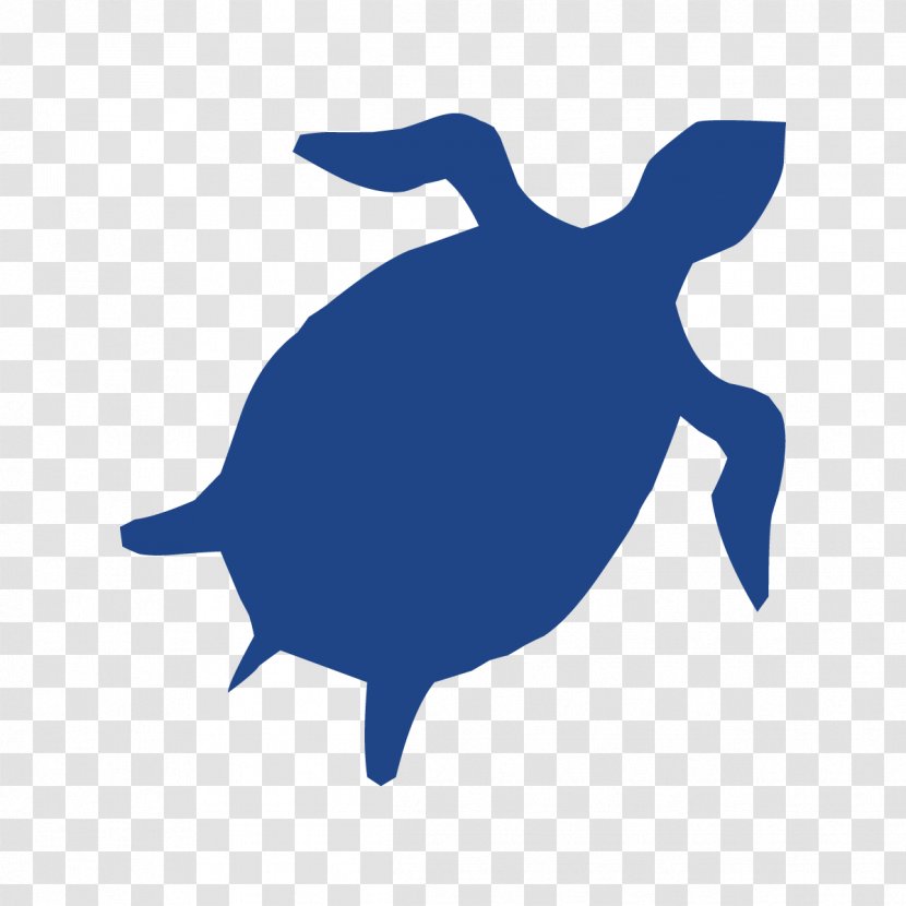 Sea Turtle Cobalt Blue Silhouette Clip Art Transparent PNG