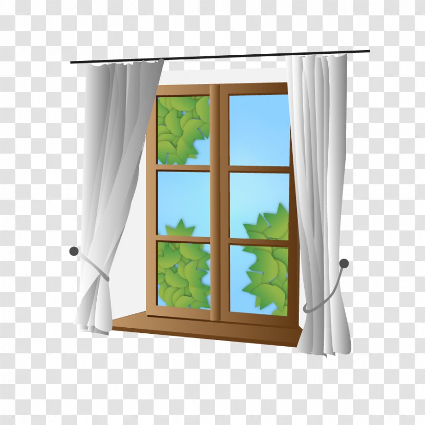 Window Blind Curtain Euclidean Vector - Daylighting - Windows Transparent PNG