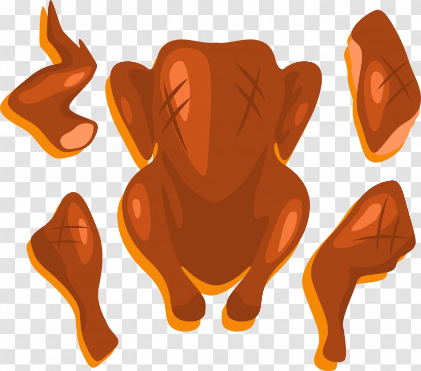 Fried Chicken Buffalo Wing Roast As Food - Orange - Delicacy Transparent PNG