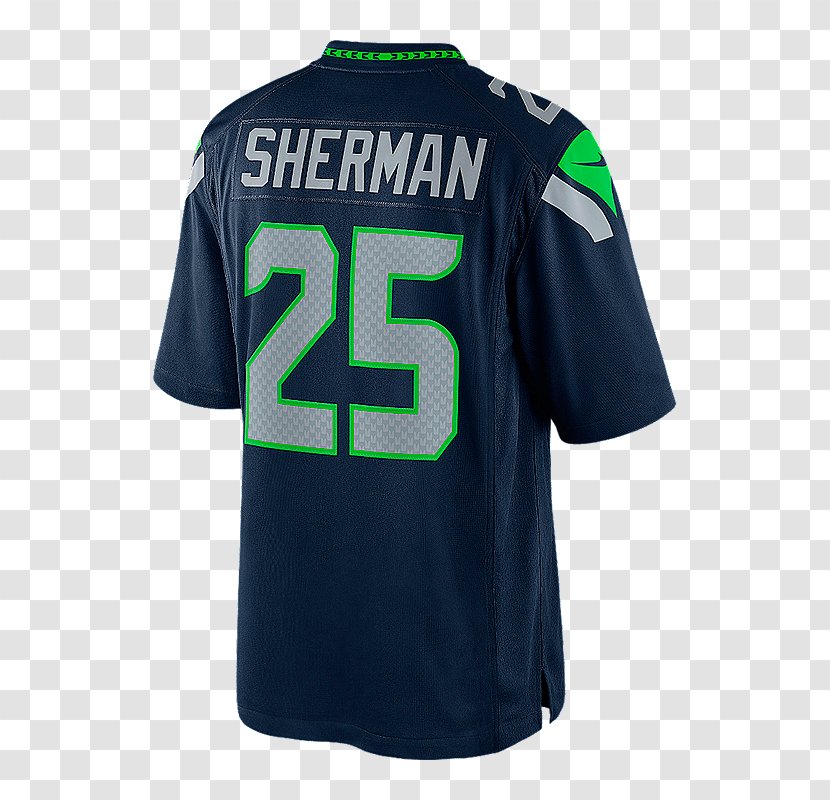 Sports Fan Jersey Nike Richard Sherman #25 Seattle Seahawks Limited NFL Navy American Football - Nfl - Fans Transparent PNG