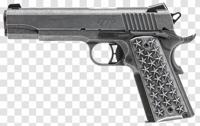 SIG Sauer 1911 .45 ACP Handgun Automatic Colt Pistol - Gun Barrel Transparent PNG