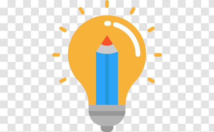 Idea Flat Design Innovation Web - Business - Yellow Light Bulb Transparent PNG