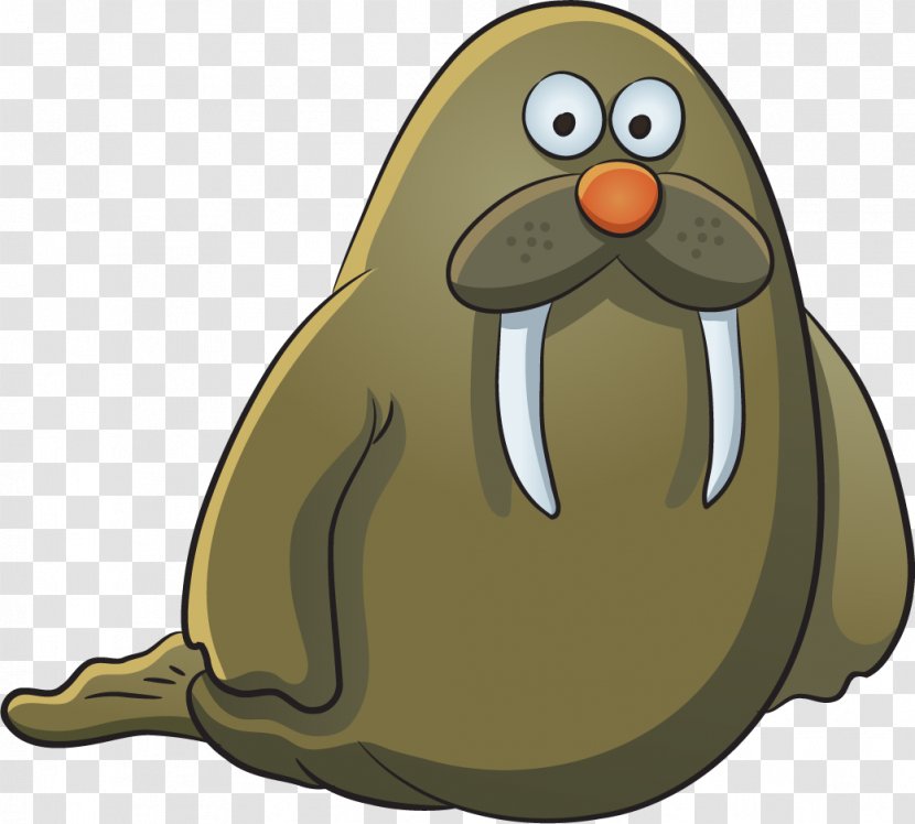 Walrus Drawing Image Cartoon - Abiotic Button Transparent PNG