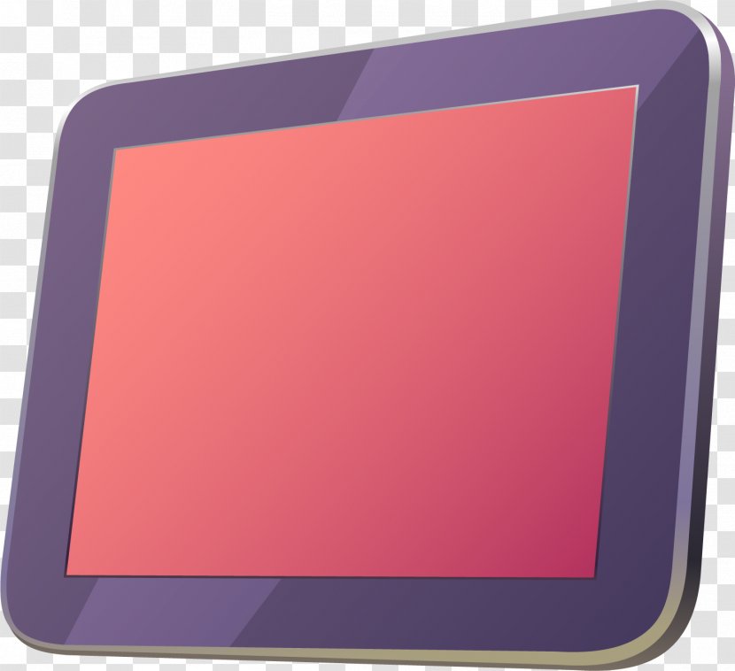 Tablet Computer Multimedia - Hand Painted Red PC Transparent PNG