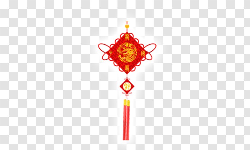 China Fu Chinesischer Knoten Chinese New Year - Red - Festive Charm Transparent PNG