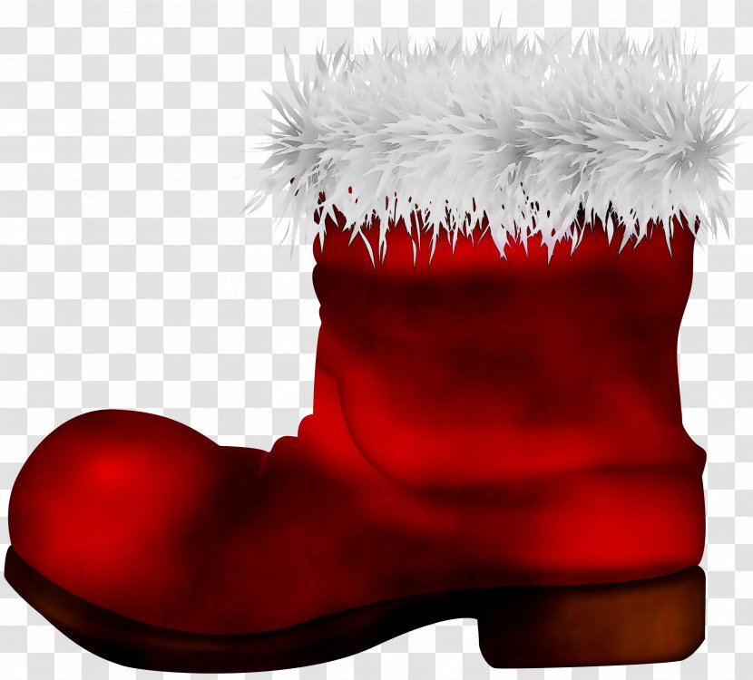 Santa Claus Christmas Day Clip Art Shoe - Fur Transparent PNG