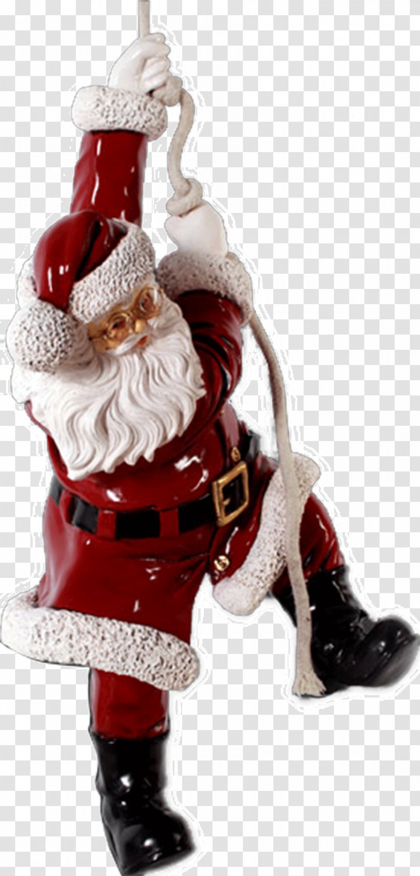Santa Claus Candy Cane Christmas Ornament Decoration Transparent PNG