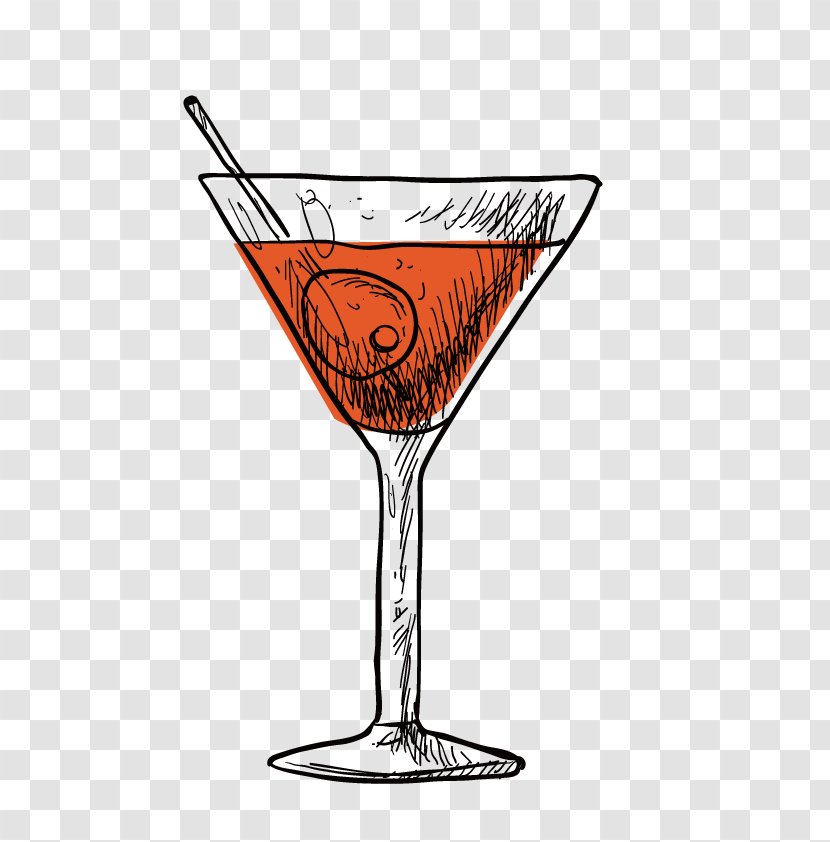 Bacardi Cocktail Orange Juice Martini - Cosmopolitan - Vector Transparent PNG