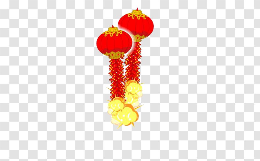 Chinese New Year Lantern Festival Firecracker Years Day - Bainian Transparent PNG