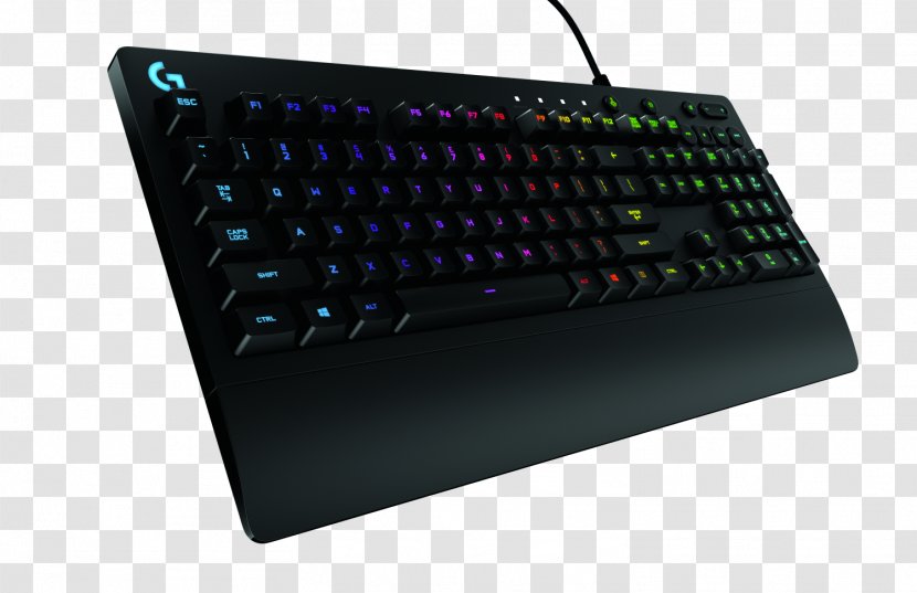Computer Keyboard Gaming Keypad Logitech Mouse Backlight - Electronic Device Transparent PNG