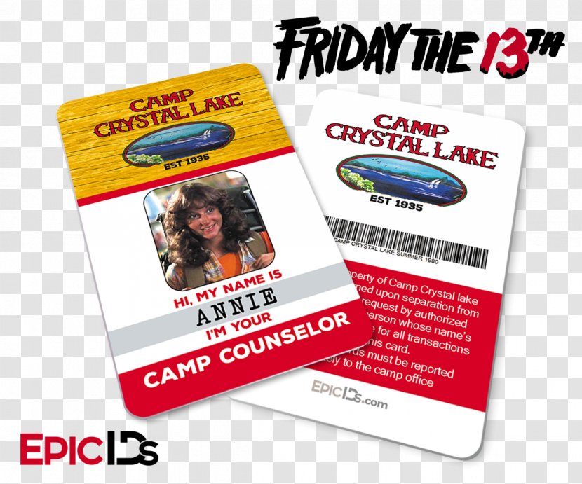 Friday The 13th Camp Crystal Lake Movie Prop Sign Product Experience Adventure - Material - Vintage Summer Counselor Transparent PNG