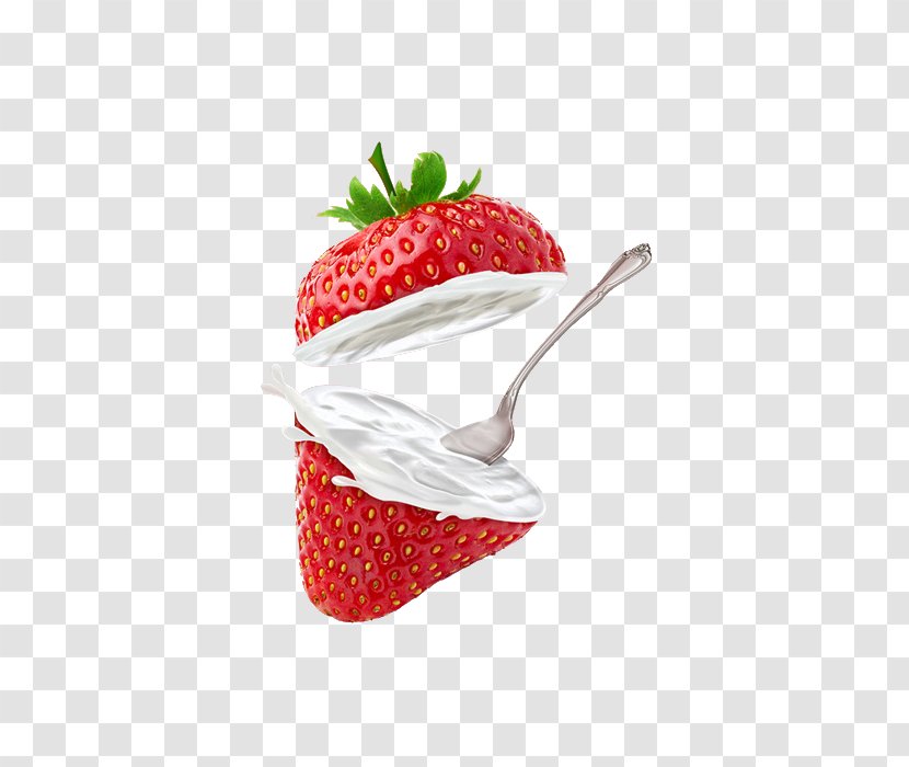 Strawberry Milk Aedmaasikas - Spoon Transparent PNG