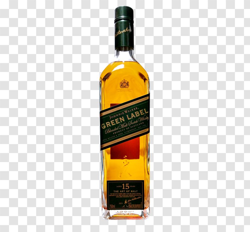 Scotch Whisky Blended Malt Liqueur Whiskey Glass Bottle - Alcoholic Beverage - Johnnie Walker Transparent PNG