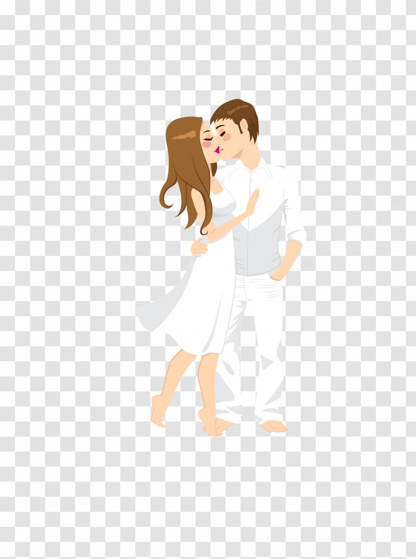 Marriage Woman Illustration - Flower - Vector White Romantic Beauty Men And Women Transparent PNG