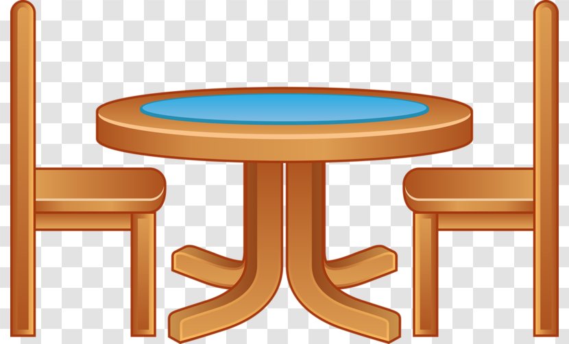 Table Chair Furniture Cartoon - Geometric Shape - Wooden Tables And Chairs Transparent PNG