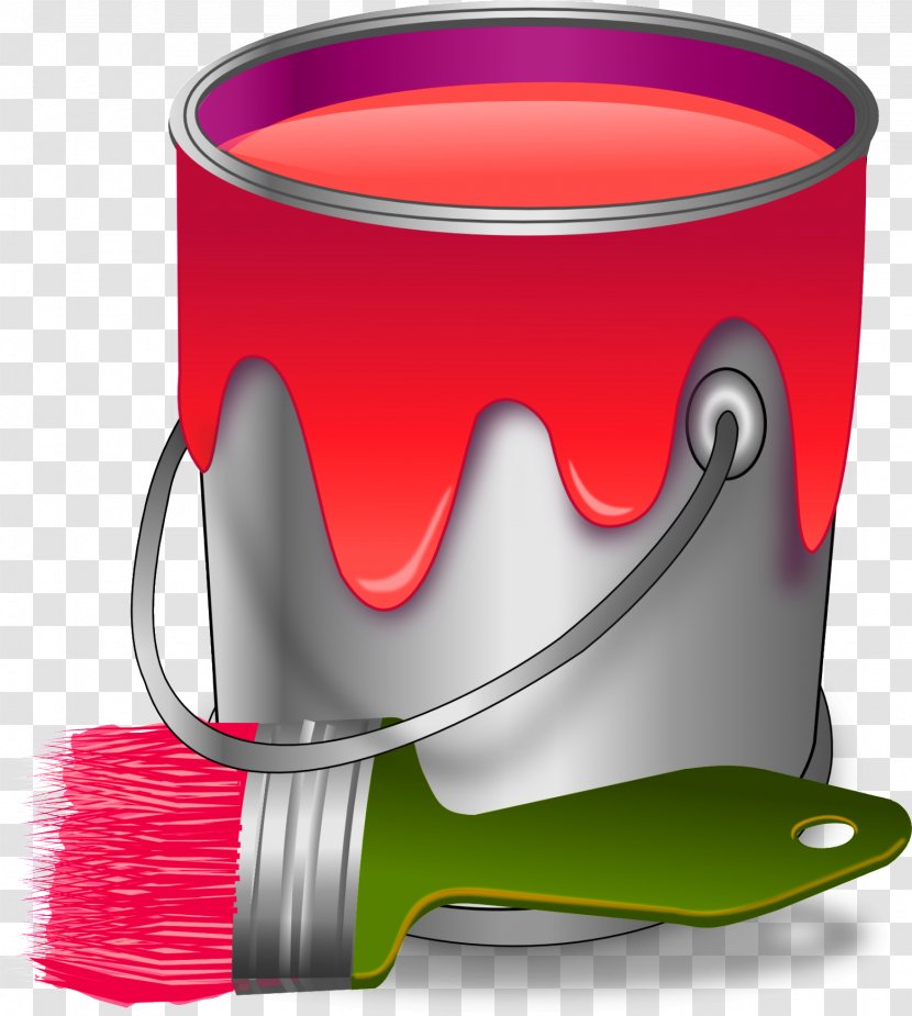 Painting Brush Bucket - Drinkware - Pot Transparent PNG