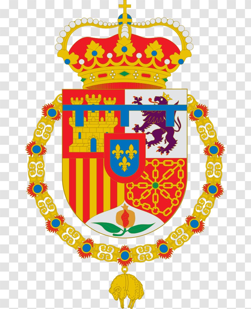 Coat Of Arms Spain The King Escutcheon Order Golden Fleece - Charles V - Pelagius Asturias Transparent PNG