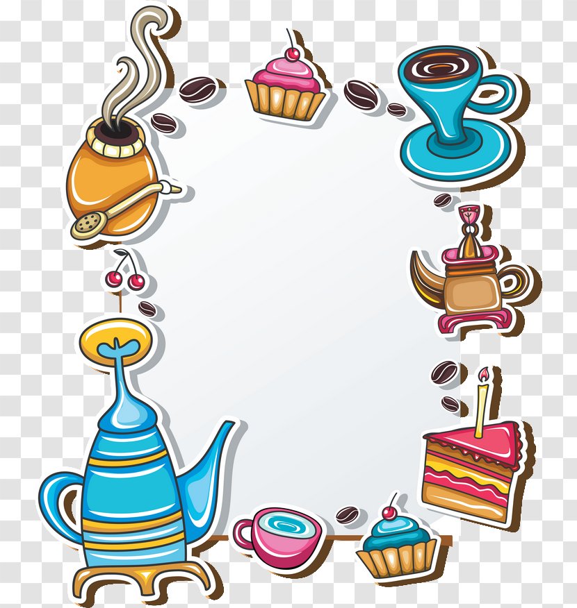 Coffee Cafe Mate Tea Vector Graphics - Cake Transparent PNG
