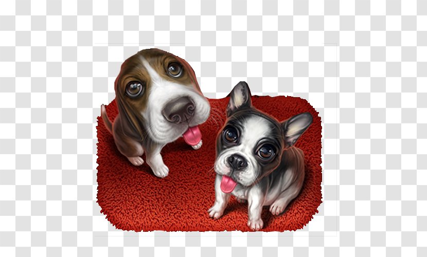 Boston Terrier French Bulldog Beagle Dog Breed Puppy - Two Lovely Dogs Transparent PNG
