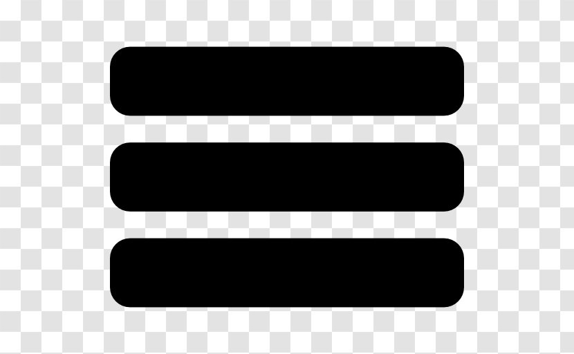 Hamburger Button Menu Symbol - Black And White - Exquisite Option Transparent PNG