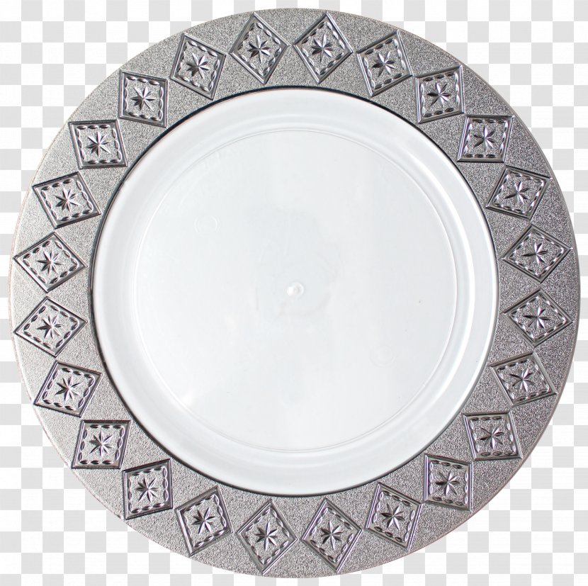 Plate Tableware Disposable Plastic Silver - Glass Transparent PNG