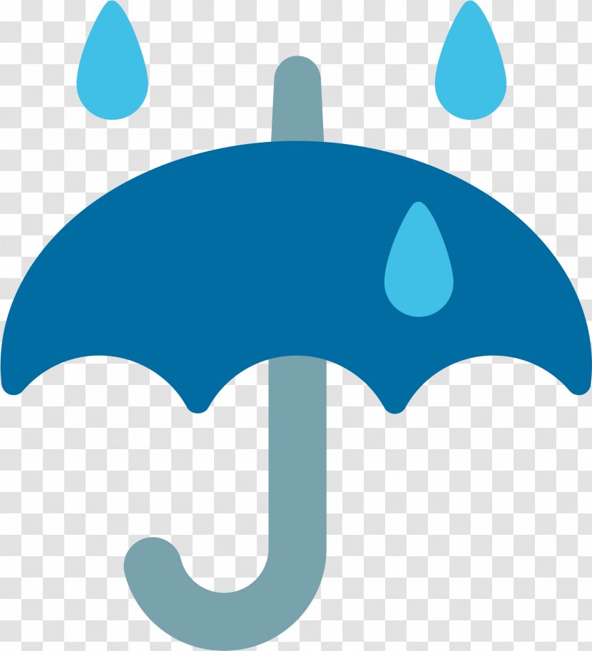 Clip Art Emoji Rain - Electric Blue - Umbrella Frame Icon Transparent PNG