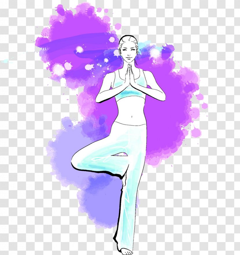 Yoga Comics Illustration - Cartoon - Leisure And Health Vector Beautiful Pictures Transparent PNG