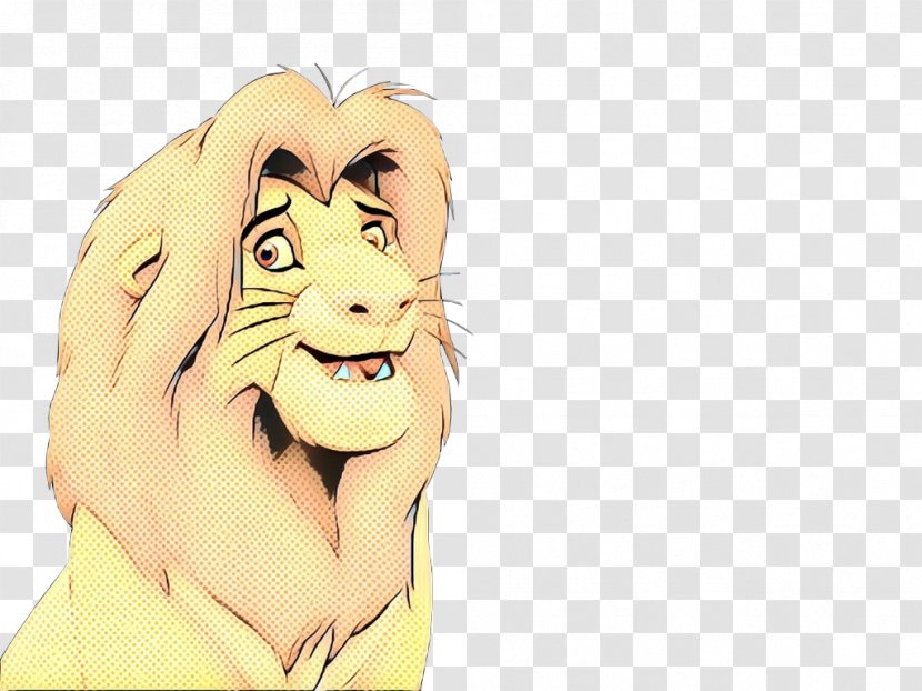 Face Cartoon Animated Head Lion - Big Cats - Smile Transparent PNG