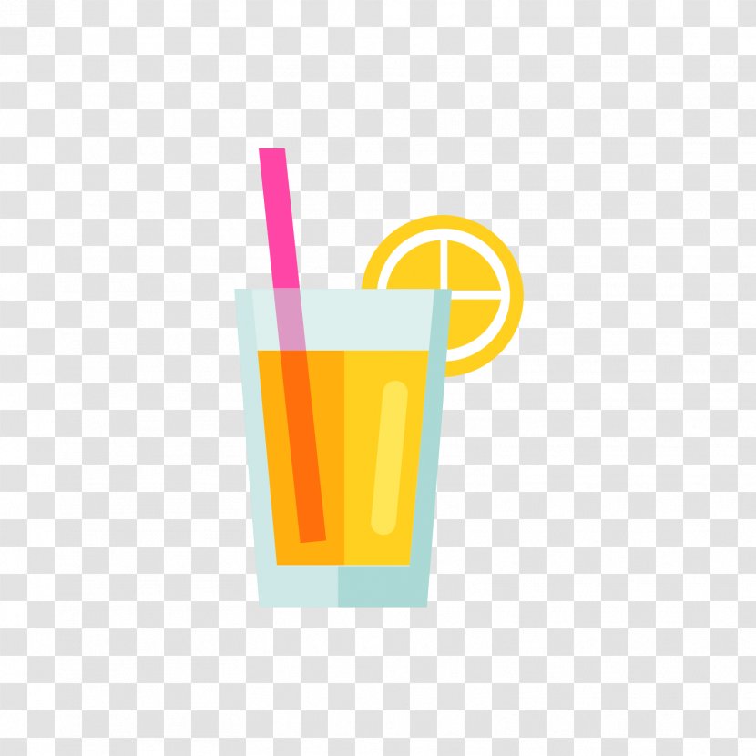 Orange Juice Drink - Drinking Straw - Yellow Lemon Transparent PNG