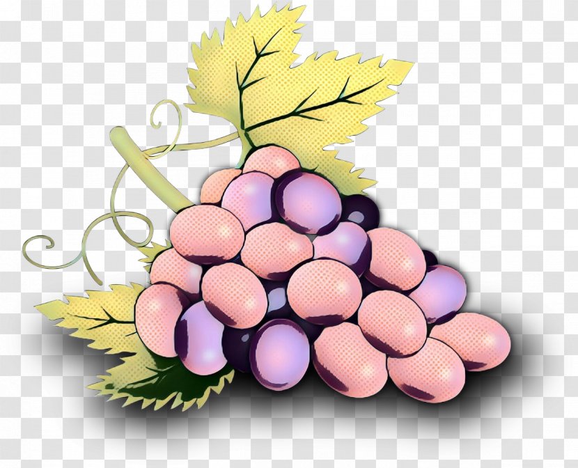 Pop Art Retro Vintage - Grape - Food Seedless Fruit Transparent PNG