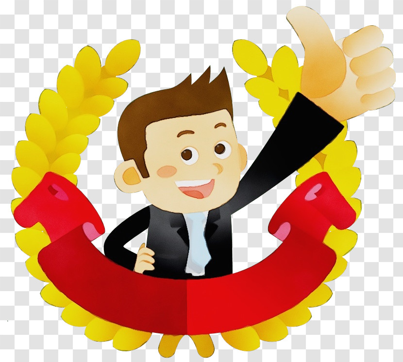 Cartoon Gesture Happy Smile Transparent PNG