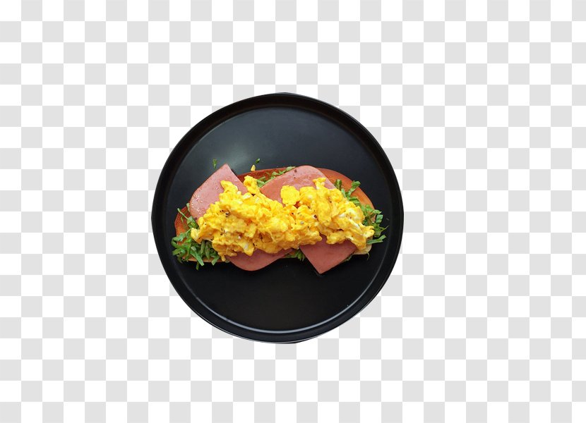 Ham Steak Plate Breakfast Egg Drop Soup - Dish - Slices Transparent PNG