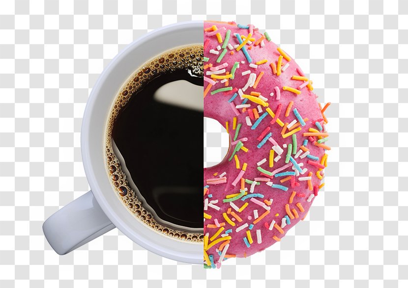 Coffee Cup Standing Dog Interactive Espresso Donuts Sprinkles - Confectionery - And Transparent PNG