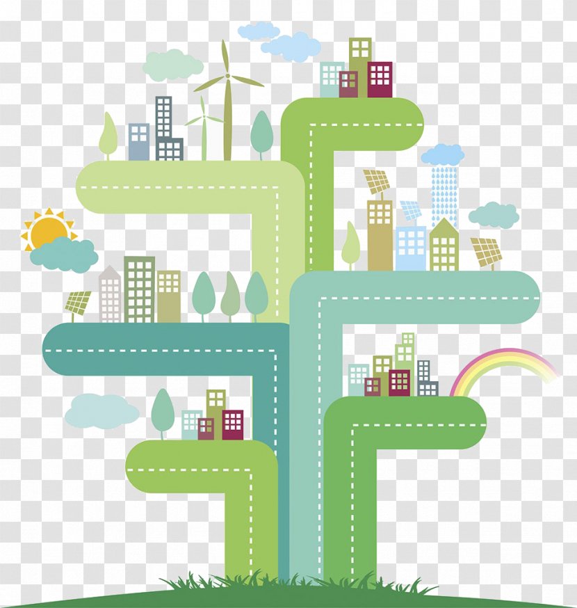 Alternative Energy - Green - City Transparent PNG