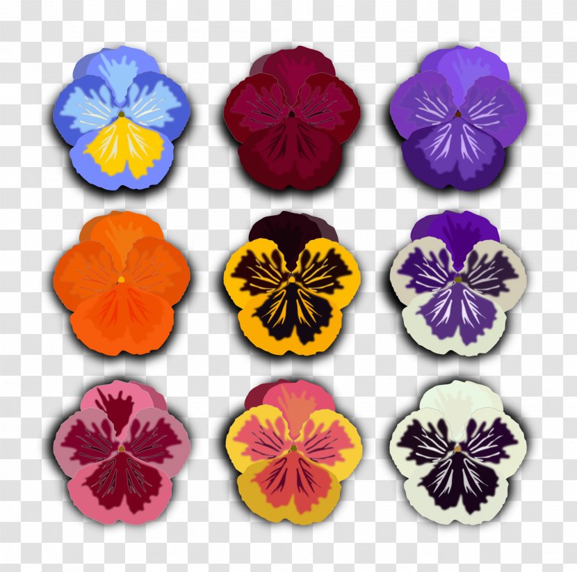 Flower Pansy Clip Art - Violet Family - Orange Transparent PNG
